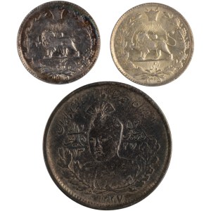 Iran 1934-35 Silver 1000 Dinars and 1/4 Rial (3 Pieces)
