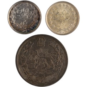Iran 1934-35 Silver 1000 Dinars and 1/4 Rial (3 Pieces)