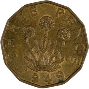 Great Britain 1949 3 Pence Key Date