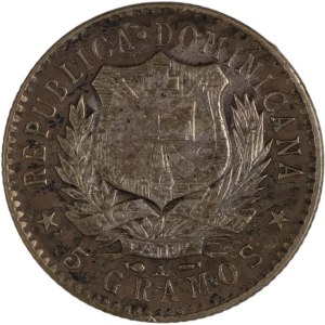 Dominican Republic 1897 Silver 20 Centavos