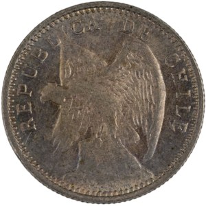 Chile 1896 Silver 10 Centavos