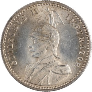 Německo 1910 J Východní Afrika, stříbrná 1/4 rupie