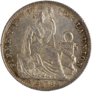 Peru 1903 JF Silver 1/5 Sol