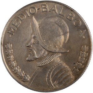 Panama 1930 Silver 1/2 Balboa