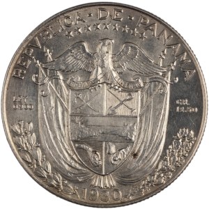 Panama 1930 Silver 1/2 Balboa