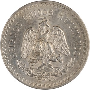 Mexiko 1919, 1 peso, striebro, 1 Mo