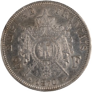 France 1870 A Silver 2 Francs