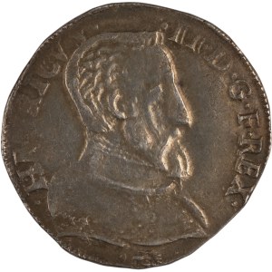 Francúzsko 1559 H, strieborný teston