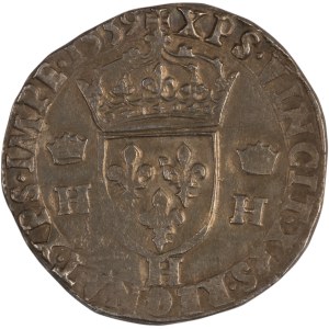 Francúzsko 1559 H, strieborný teston