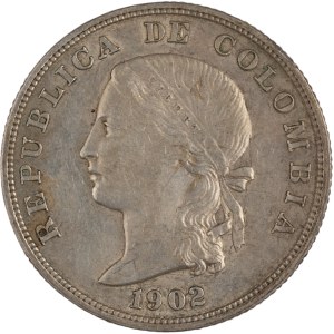 Colombia 1902, 50 centavos d'argento