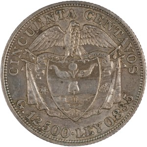 Colombia 1902, 50 centavos d'argento