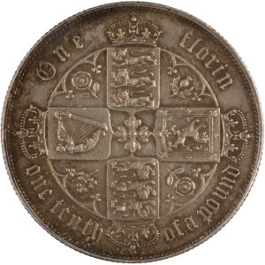 Great Britain 1864 Silver Florin