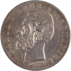 Romania 1883 B Silver 5 Lei