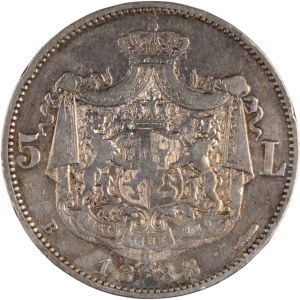 Romania 1883 B Silver 5 Lei
