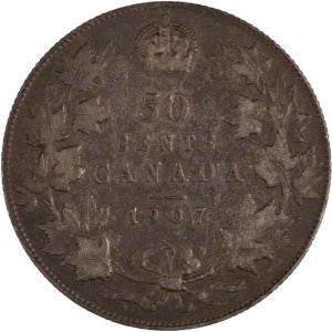 Kanada 1907 r. Srebrna moneta o nominale 50 centów