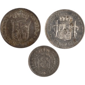 Spain 1850-93 Silver (3 Pieces)