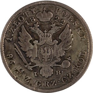 Poland 1822 IB Silver 1 Złoty