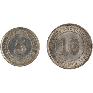 Straits Settlements 1918 5 centov a 1926 10 centov (2 kusy)