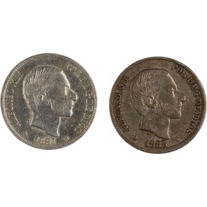Philippines 1881 and 1883 Silver 10 Centimos (2 Pieces)