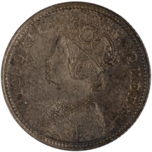 India 1862 Silver 1/4 Rupee