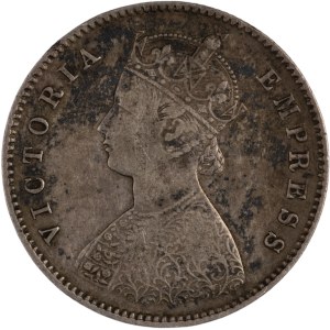 India 1896 Silver Half Rupee