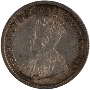 Canada 1916 Silver 5 Cents