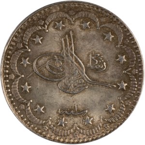 Turkey 1909 AH1327/1 Silver 5 Kurush