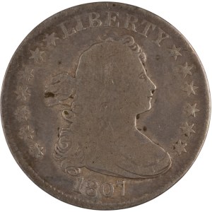 United States 1807 Silver 25 Cents Draped Bust Quarter