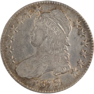 Stany Zjednoczone, 1823 r., srebrny półdolar z wizerunkiem kobiety w czapce (Capped Bust) o nominale 50 centów