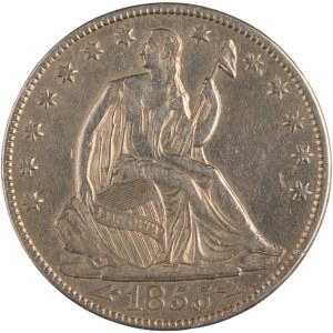 United States 1855-O Silver 50 Cents Seated Liberty Half Dollar