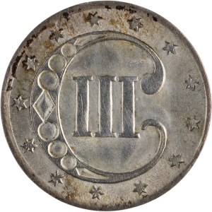 United States 1852 Silver 3 Cents