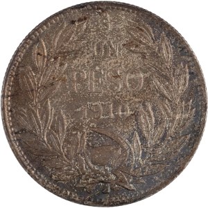 Chile 1910, stříbrné 1 peso