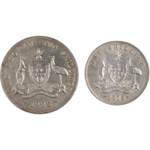 Australia 1918-25 Silver (2 Pieces)