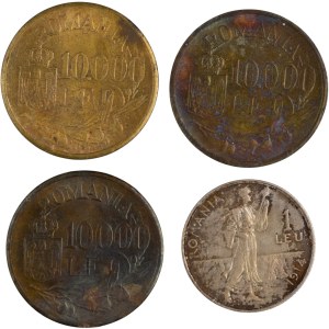 Romania 1914-47 Coin Lot (4 Pieces)