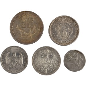 Germany 1710-1955 Silver Coin Lot (5 Pieces)