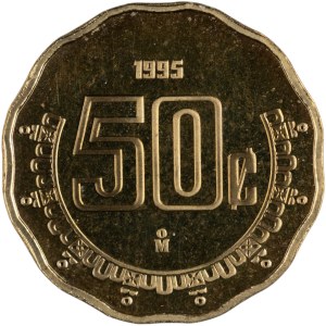 Mexico 1995 50 Centavos Low Mintage