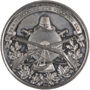 Germania 1863 Medaglia di tiro di Bonn in metallo bianco