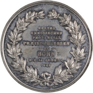 Germania 1863 Medaglia di tiro di Bonn in metallo bianco