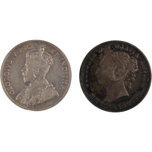 Canada et Terre-Neuve, 1870-1911 : pièces de 50 cents en argent (2 pièces)
