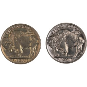 United States 1936-37 5 Cents Buffalo Nickel (2 Pieces)