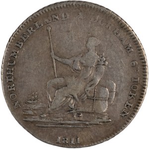 Great Britain 1811 Newcastle Silver 6 Pence Token