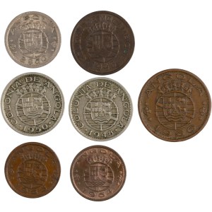 Zmesová séria z celého sveta, 1945–1956, Angola, Mozambik atď. (7 kusov)