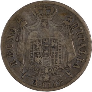 Italy 1813 V Napoleonic Kingdom of Italy Silver 2 Lire