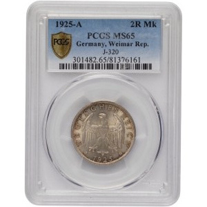 Germany 1925 A Silver 2 Reichsmark