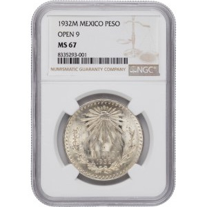 Mexico 1932M Silver Peso Open 9