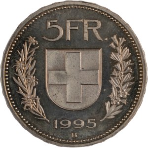 Switzerland 1995 B 5 Francs Better Date
