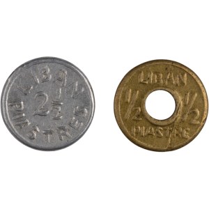 Lebanon 1941 World War II Coinage (2 Pieces)