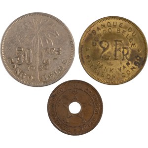 Belgian Congo 1910 - 1947 Coin Lot (3 Pieces)
