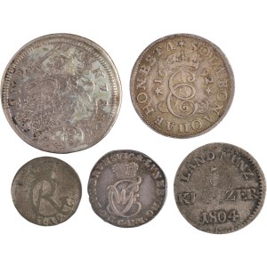 Germany 1692-1804 Silver Coin Lot (5 Pieces)