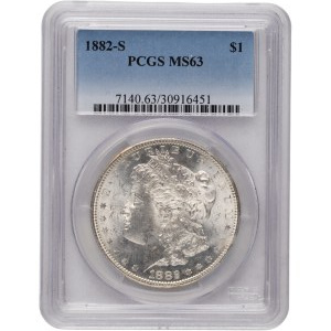 United States 1882-S Silver Morgan Dollar
